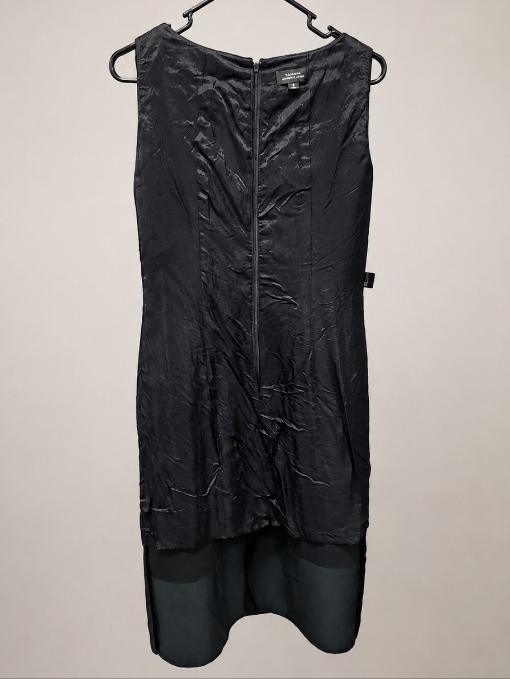 Tahari Black Sleeveless Sheath Dress Contrast Stitch Career Size 8 - Picture 12 of 16